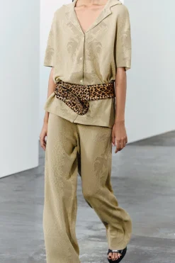 Outlet CINTURÓN FAJÍN PIEL TACHAS ESTAMPADO ANIMAL Mujer Accesorios / Bisuteria