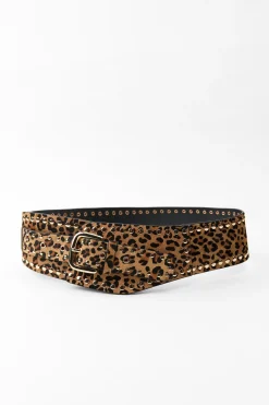 Outlet CINTURÓN FAJÍN PIEL TACHAS ESTAMPADO ANIMAL Mujer Accesorios / Bisuteria