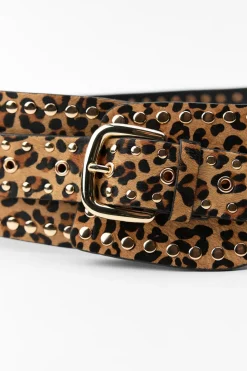 Outlet CINTURÓN FAJÍN PIEL TACHAS ESTAMPADO ANIMAL Mujer Accesorios / Bisuteria