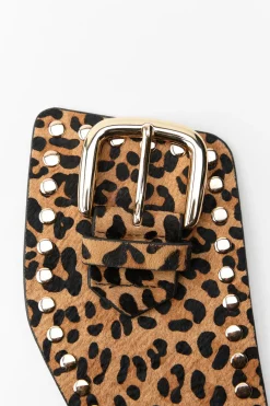 Outlet CINTURÓN FAJÍN PIEL TACHAS ESTAMPADO ANIMAL Mujer Accesorios / Bisuteria