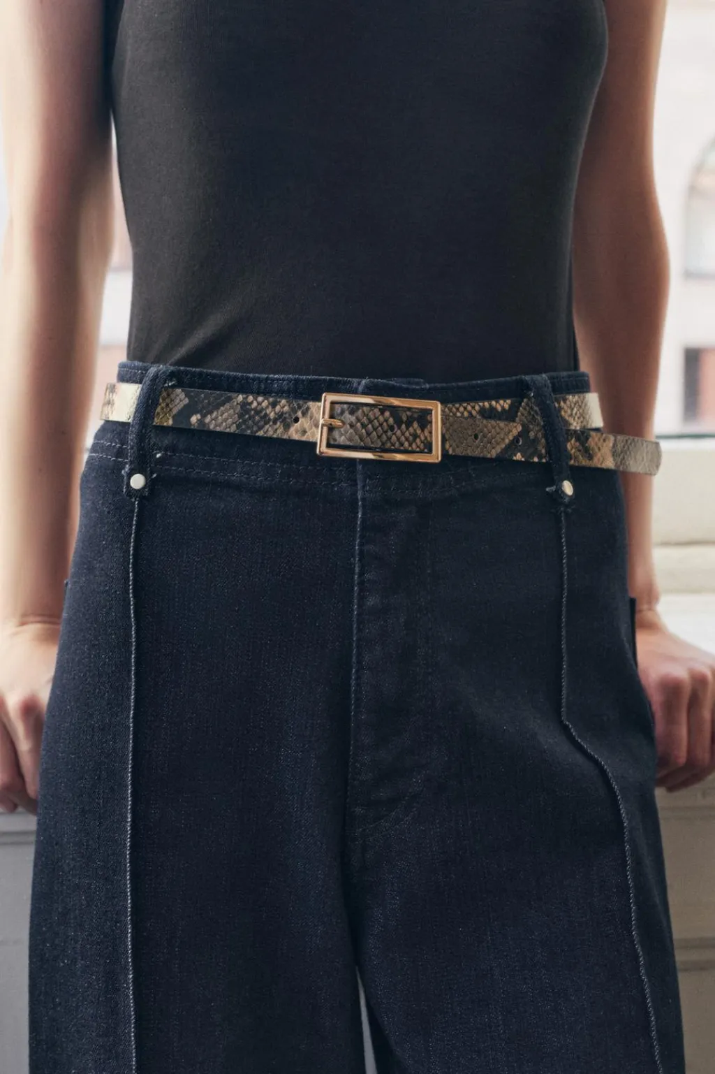 Online CINTURÓN FINO ESTAMPADO ANIMAL Mujer Accesorios / Bisuteria