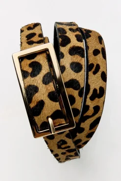 Online CINTURÓN FINO PIEL ESTAMPADO ANIMAL Mujer Accesorios / Bisuteria