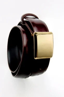 Best CINTURÓN FINO PIEL HEBILLA CUADRADA Mujer Accesorios / Bisuteria