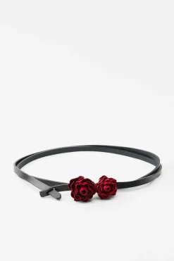 Hot CINTURÓN FINO PIEL ROSAS Mujer Accesorios / Bisuteria