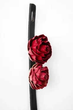 Hot CINTURÓN FINO PIEL ROSAS Mujer Accesorios / Bisuteria