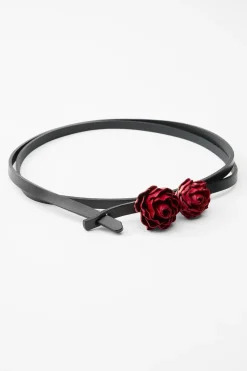 Hot CINTURÓN FINO PIEL ROSAS Mujer Accesorios / Bisuteria