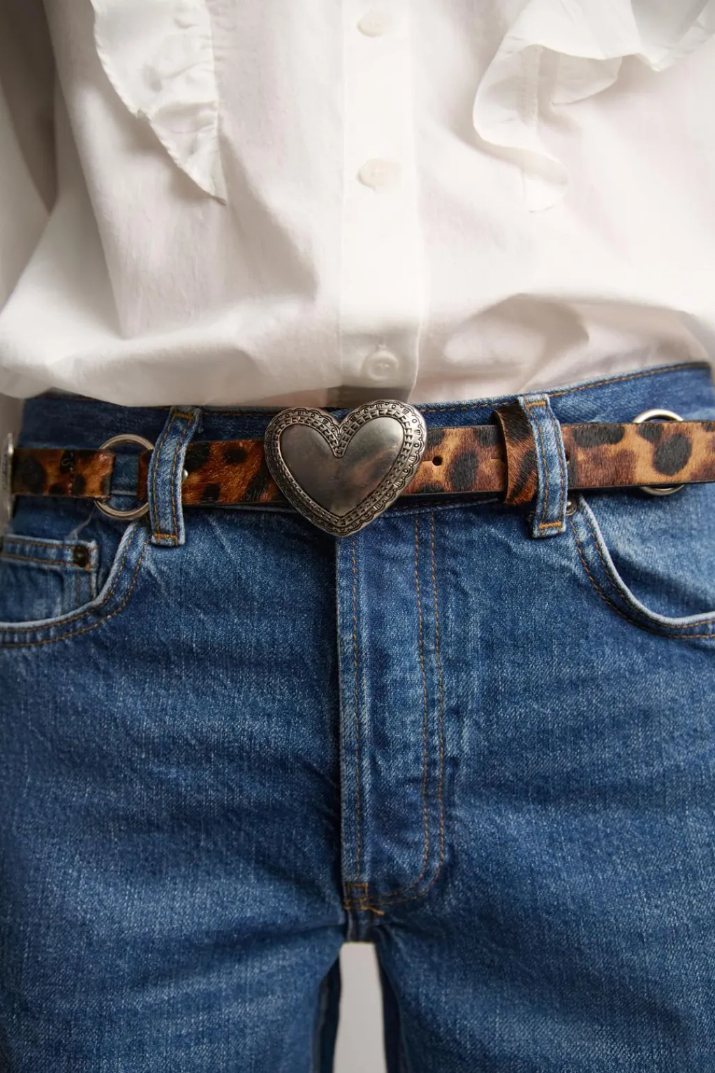 Sale CINTURÓN PIEL ESTAMPADO ANIMAL CORAZONES Mujer Accesorios / Bisuteria