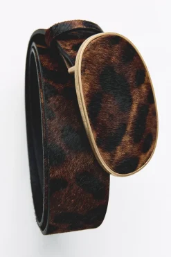 Online CINTURÓN PIEL HEBILLA ESTAMPADO ANIMAL Mujer Accesorios / Bisuteria