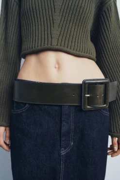 Sale CINTURÓN PIEL HEBILLA FORRADA Mujer Accesorios / Bisuteria