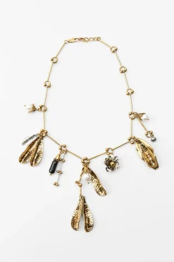 Discount COLLAR CHARMS HOJAS PERLAS Mujer Accesorios / Bisuteria