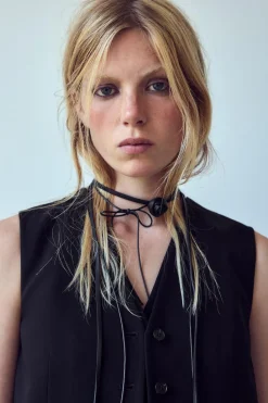 Online COLLAR CHOKER DOBLE PIEL FLOR Mujer Accesorios / Bisuteria