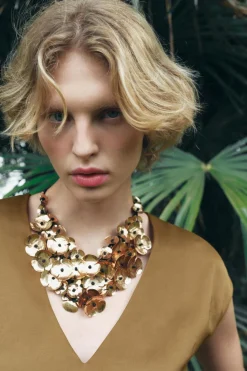 Hot COLLAR CORDÓN CASCADA FLORES Mujer Accesorios / Bisuteria