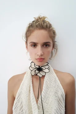 Discount COLLAR CORDÓN FLOR Mujer Accesorios / Bisuteria