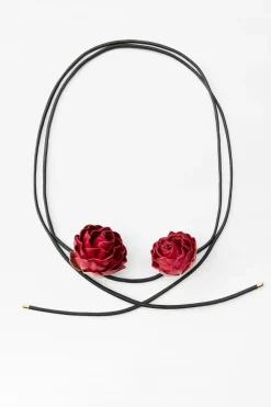 New COLLAR FINO PIEL ROSAS Mujer Accesorios / Bisuteria