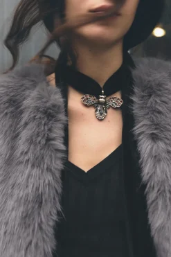 Clearance COLLAR LARGO TERCIOPELO ABEJA JOYAS Mujer Accesorios / Bisuteria