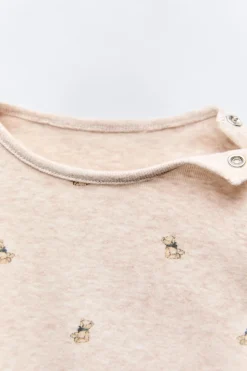 Niños ZARA 0 - 6 Meses·Bodies / Camisas|0 - 6 Meses·Leggings / Polainas<CONJUNTO BODY Y LEGGING OSITOS