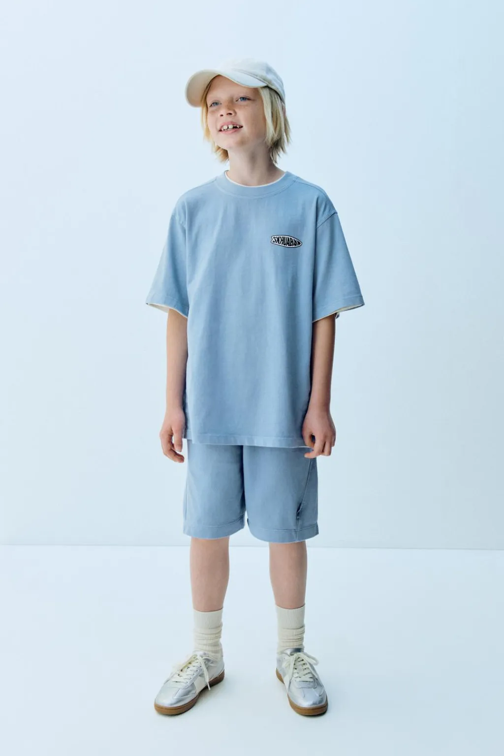 Niños ZARA 6 - 14 Años·Camisetas|6 - 14 Años·Pantalones<CONJUNTO CAMISETA Y BERMUDA GARMENT DYE