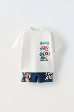 Niños ZARA 1½ - 6 Años·Camisetas|1½ - 6 Años·Pantalones / Leggings<CONJUNTO CAPITÁN AMÉRICA © MARVEL