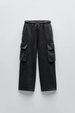 Niños ZARA 6 - 14 Años·Pantalones|6 - 14 Años·Total Look<CONJUNTO EFECTO LAVADO SUDADERA Y PANTALÓN