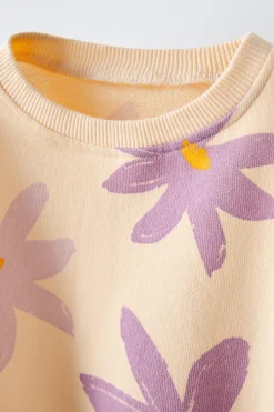 Niños ZARA 1½ - 6 Años·Sudaderas|1½ - 6 Años·Pantalones<CONJUNTO FLORES SUDADERA Y LEGGING FLARE
