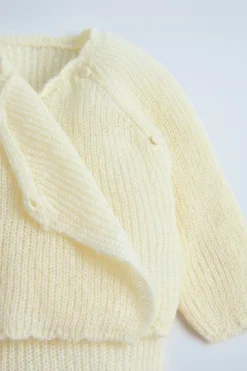 Niños ZARA 0 - 6 Meses·Punto|0 - 6 Meses·Leggings / Polainas<CONJUNTO JERSEY Y POLAINA CON LANA ALPACA