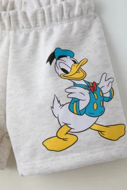 Niños ZARA 1½ - 6 Años·Camisetas|1½ - 6 Años·Pantalones / Leggings<CONJUNTO JOGGING CAMISETA Y BERMUDA PATO DONALD © DISNEY