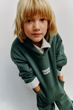 Niños ZARA 1½ - 6 Años·Sudaderas|1½ - 6 Años·Pantalones / Leggings<CONJUNTO JOGGING SUDADERA Y PANTALÓN TEXTO ETIQUETA