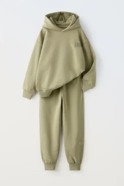 Niños ZARA 6 - 14 Años·Sudaderas|6 - 14 Años·Pantalones<CONJUNTO SUDADERA CAPUCHA Y JOGGER