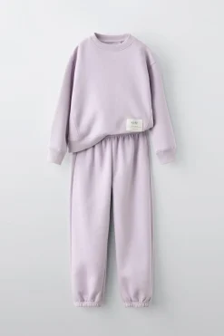 Niños ZARA 6 - 14 Años·Sudaderas|6 - 14 Años·Pantalones<CONJUNTO SUDADERA Y JOGGERS ETIQUETA