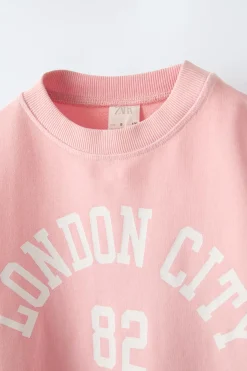 Niños ZARA 6 - 14 Años·Sudaderas|6 - 14 Años·Pantalones<CONJUNTO TEXTO SUDADERA Y PANTALÓN