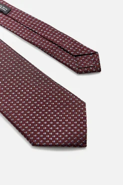 Best CORBATA 100% SEDA JACQUARD GEOMÉTRICO Hombre Accesorios