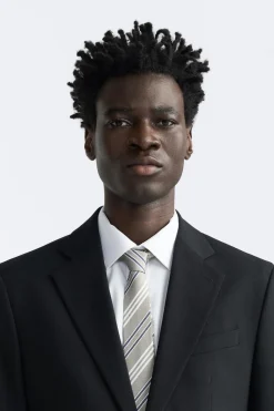 Sale CORBATA SEDA - VISCOSA RAYAS Hombre Accesorios