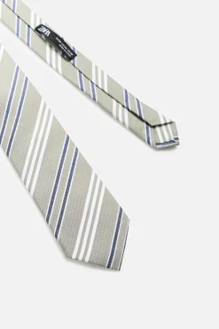 Sale CORBATA SEDA - VISCOSA RAYAS Hombre Accesorios