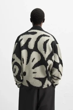 Best CÁRDGAN INTARSIA FLORAL X NANUSHKA Hombre Jerséis / Chaquetas