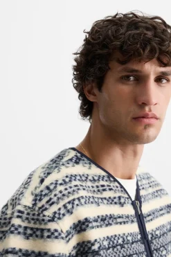 Sale CÁRDIGAN CREMALLERA JACQUARD Hombre Jerséis / Chaquetas