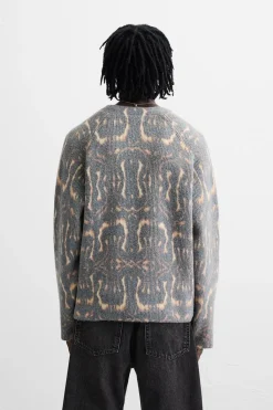 Fashion CÁRDIGAN ESTAMPADO ABSTRACTO Hombre Jerséis / Chaquetas