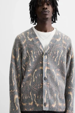 Fashion CÁRDIGAN ESTAMPADO ABSTRACTO Hombre Jerséis / Chaquetas