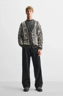 Fashion CÁRDIGAN JACQUARD ABSTRACTO Hombre Jerséis / Chaquetas
