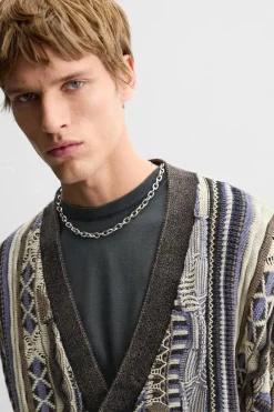 Fashion CÁRDIGAN JACQUARD ABSTRACTO Hombre Jerséis / Chaquetas