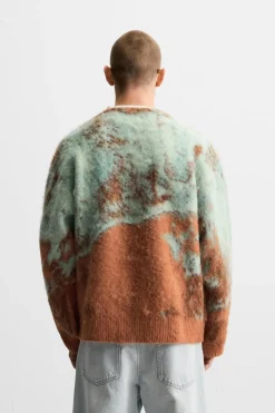 Sale CÁRDIGAN JACQUARD TEXTURA CEPILLADO Hombre Jerséis / Chaquetas