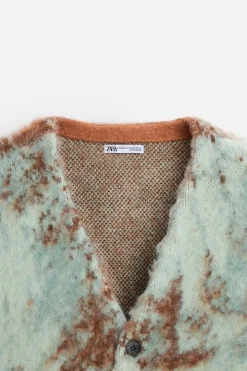 Sale CÁRDIGAN JACQUARD TEXTURA CEPILLADO Hombre Jerséis / Chaquetas