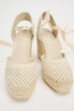 Hot CUÑA ATADA CROCHET Mujer Zapatos