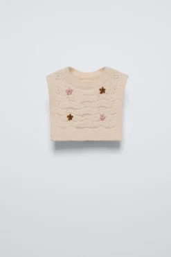 Niños ZARA 1½ - 6 Años·Accesorios|6 - 14 Años·Accesorios<CUELLO PUNTO FLORES BORDADAS