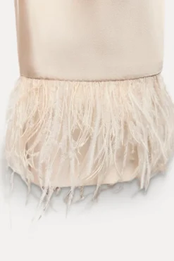 Sale CUERPO CROP SATINADO PLUMAS Mujer Tops / Bodies|Camisas / Blusas