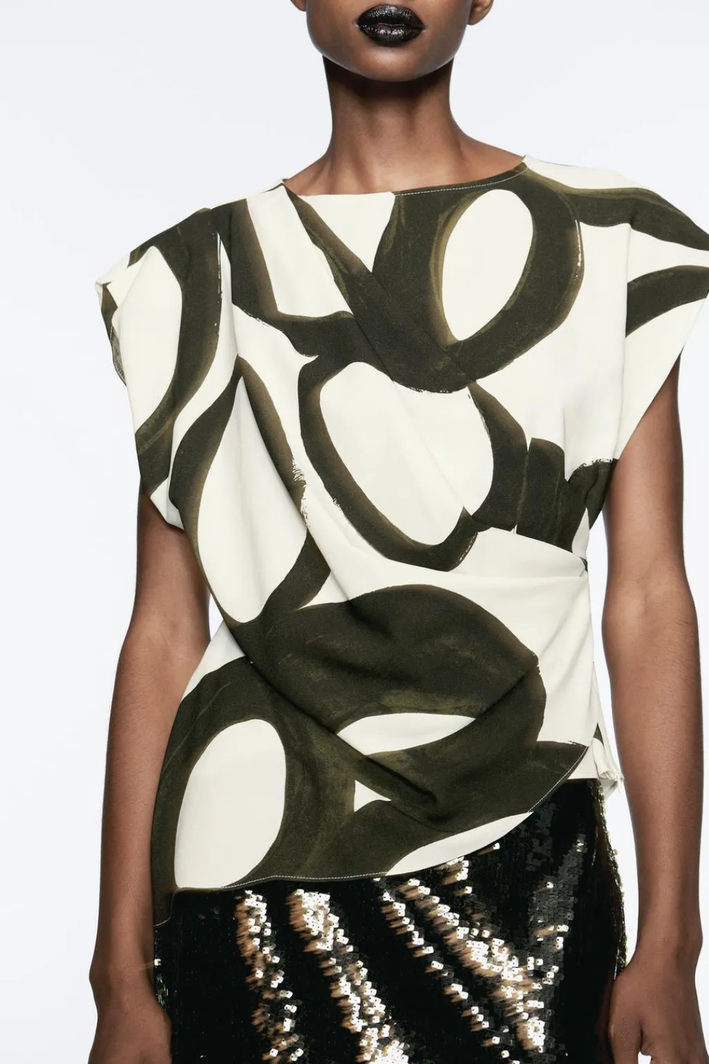 Discount CUERPO ESTAMPADO CRUZADO Mujer Tops / Bodies