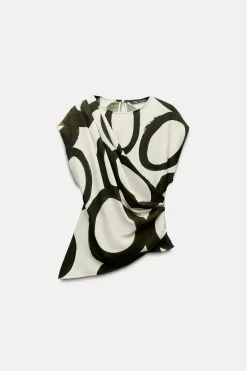 Discount CUERPO ESTAMPADO CRUZADO Mujer Tops / Bodies