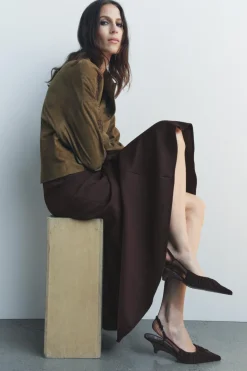 Outlet DESTALONADO FRUNCIDO EFECTO TERCIOPELO Mujer Zapatos