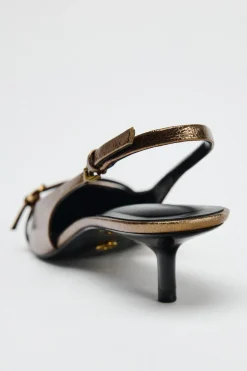 Best DESTALONADO TACÓN KITTEN EFECTO METALIZADO Mujer Zapatos