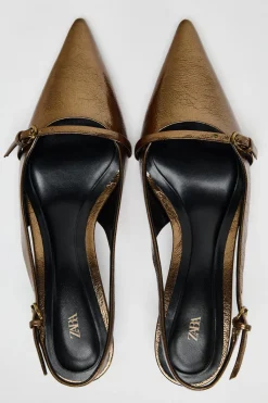 Best DESTALONADO TACÓN KITTEN EFECTO METALIZADO Mujer Zapatos