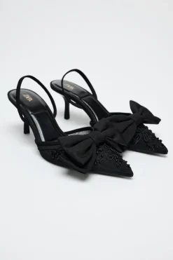 Discount DESTALONADO TACÓN LAZO MESH Mujer Zapatos